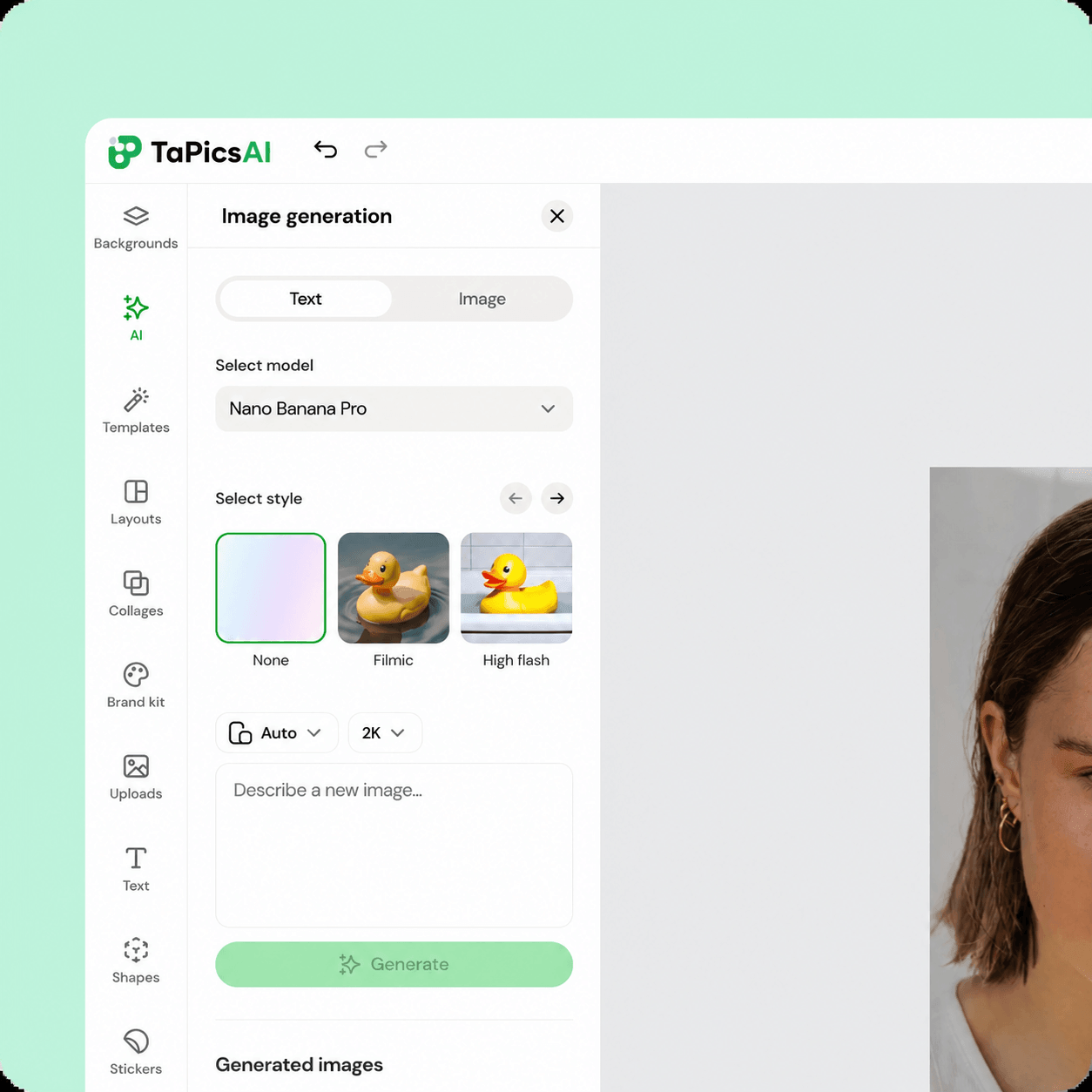 Transforma fotos con nuestro generador de imágenes de IA