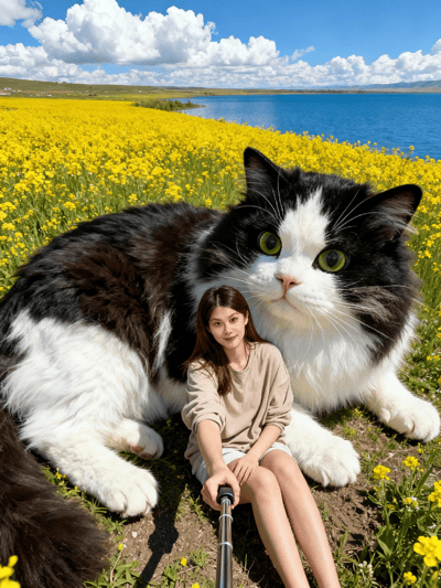 Me and Giant Fluffy Pet☁️