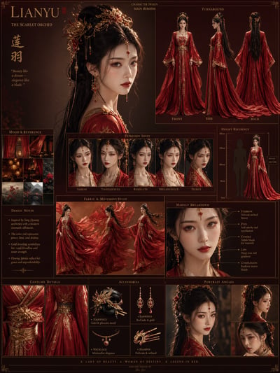 Luxury Female Character Concept Board