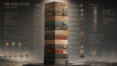 Chinese Civilization Scale Comparison Poster